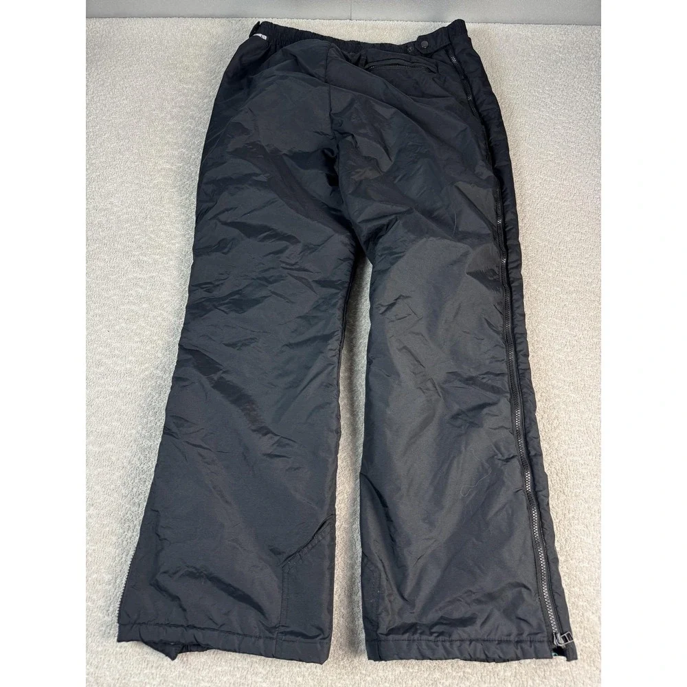 Obermeyer‎ Tundra Snow Pants Mens XL Black Insulated Ski Adjustable Waist Zip
